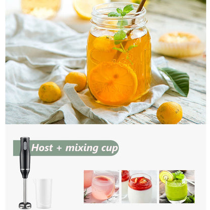 Varinha Mágica Elétrica 400W - Liquidificador Manual 2 Velocidades Frutas Vegetais Aço Inox