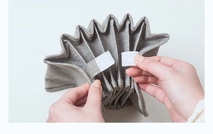 Organizador de Gavetas para Meias e Roupa Interior | Caixa Separadora com 7 Divisórias | Organizador Dobrável para Sutiãs, Calças e Jeans | Ideal para Quarto, Roupeiro e Dormitório