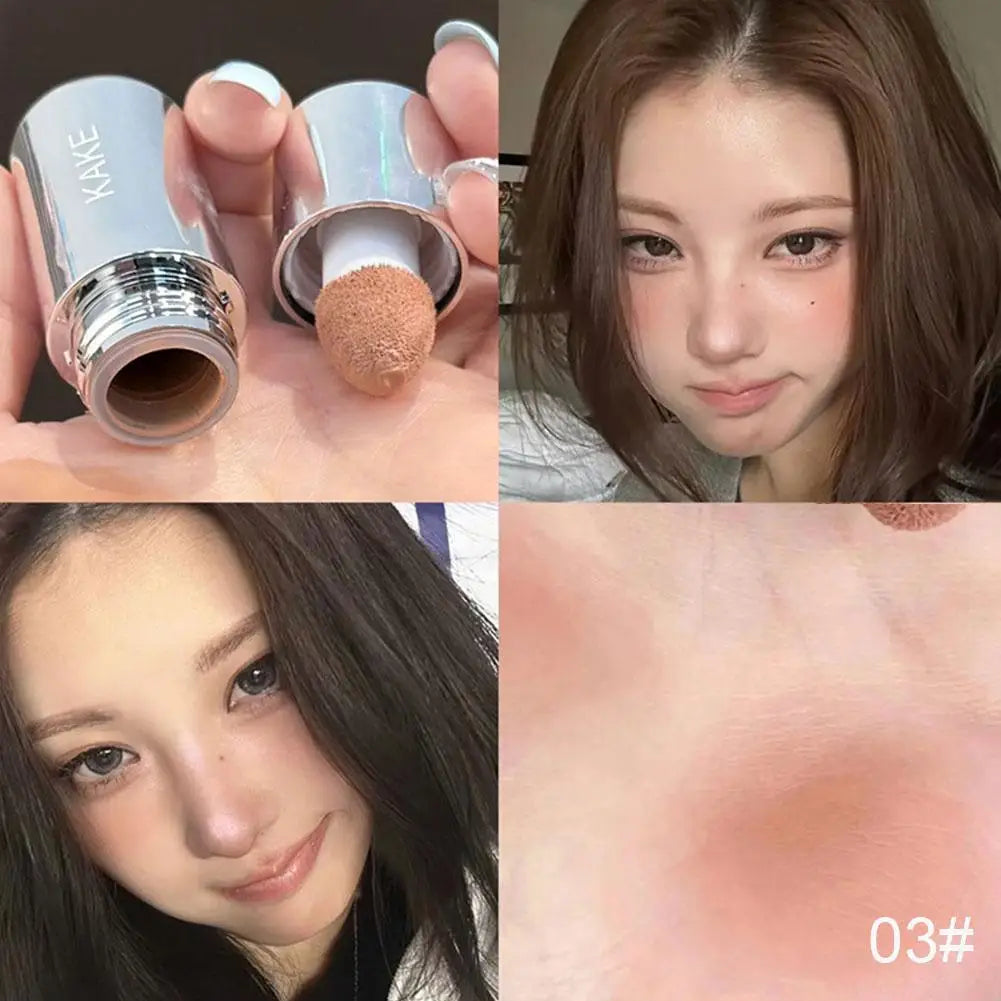 Rubor facial cremoso en 4 colores: acabado mate aterciopelado, resistente al agua, de larga duración y natural.