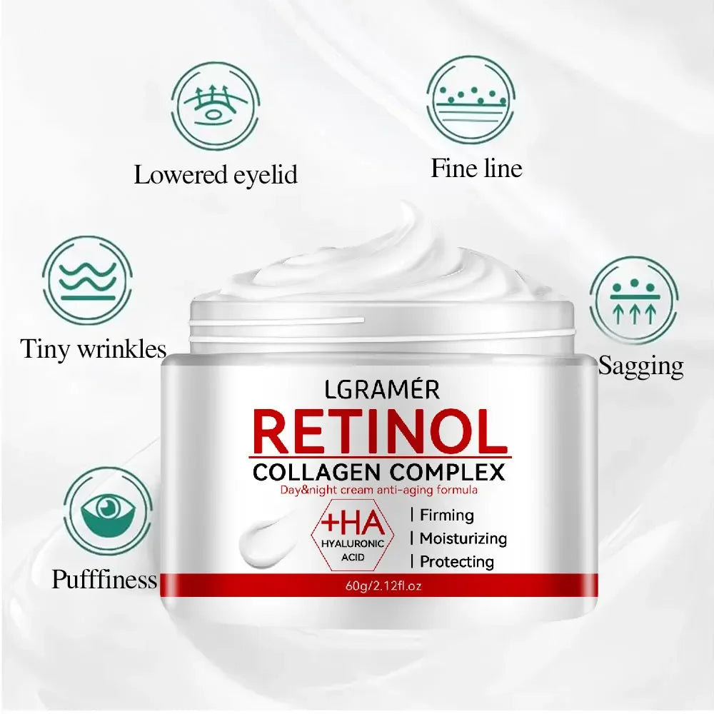 Lgramér Retinol Collagen Complex cream with hyaluronic acid for anti-aging, firming, moisturizing, protecting