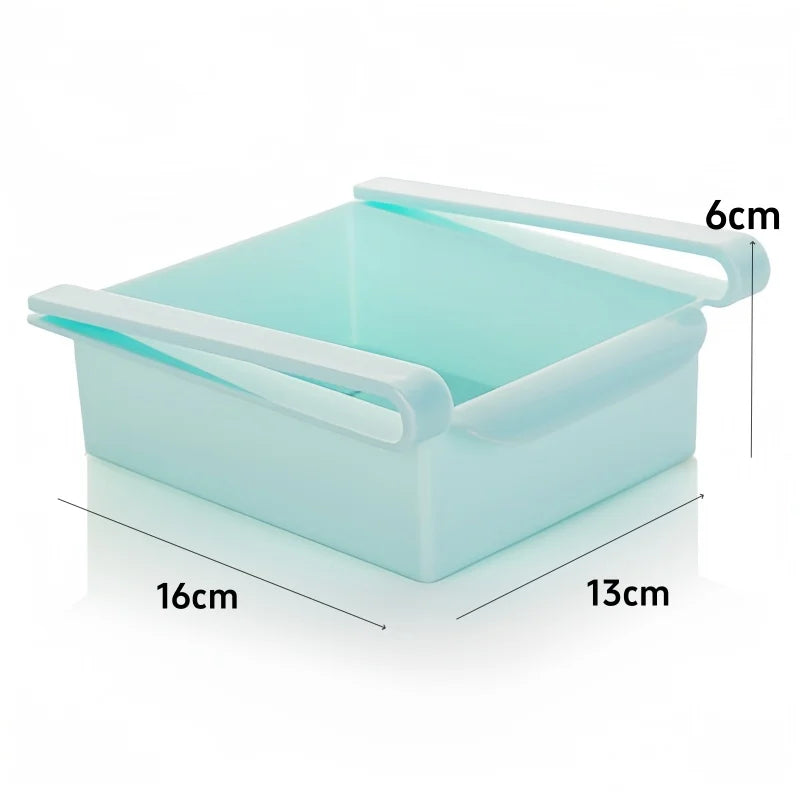 Kitchen Storage Box – Transparent Organizer for Fruits, Vegetables, Eggs, and Food | Sliding Drawer for Refrigerator Shelf