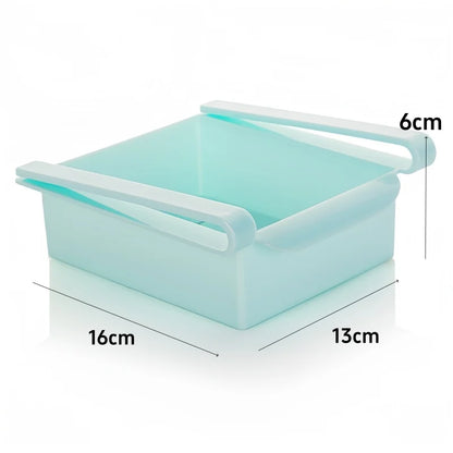 Kitchen Storage Box – Transparent Organizer for Fruits, Vegetables, Eggs, and Food | Sliding Drawer for Refrigerator Shelf
