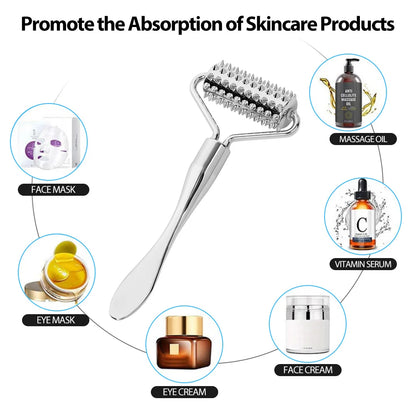 Roller Massageador Facial e Olhos | Anti-Olheiras e Bolsas | Lifting Pescoço | Remoção de Rugas | Rejuvenescimento