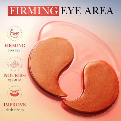 Mascarillas para ojos BIOAQUA (80 unidades) con colágeno de caracol: antiojeras, bolsas y arrugas, hidratantes y antiedad.