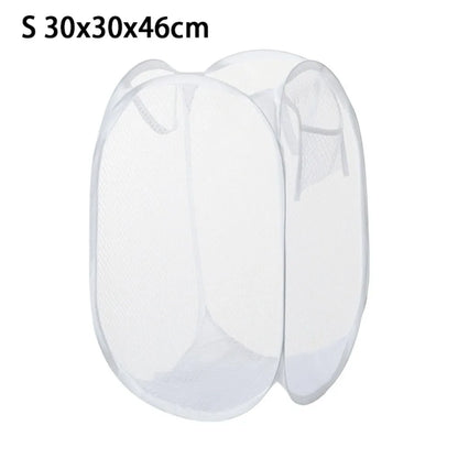 Cesto de Roupa Suja Dobrável em Malha – Grande Capacidade | Cesto Respirável para Lavandaria, Casa de Banho e Organização Doméstica