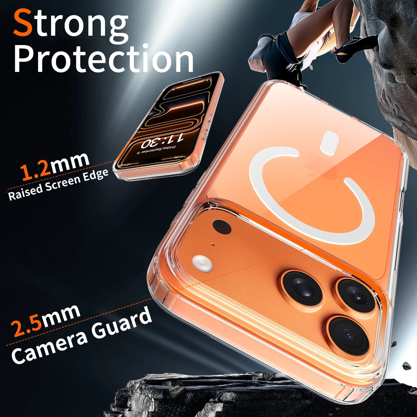 Clear iPhone case with MagSafe