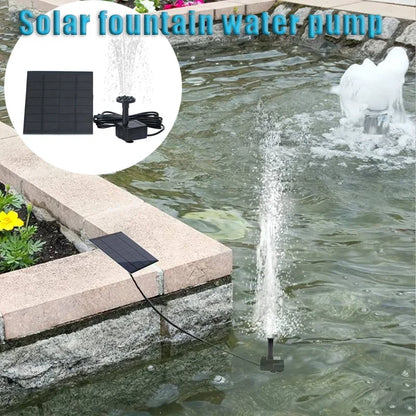 Bomba Fonte Solar 1.4W com 6 Bicos - Painel Solar para Jardim, Lago e Piscina