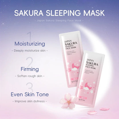 Kit de cuidado de la piel Sakura (24 piezas): mascarillas, mascarillas para ojos, mascarillas para labios, sérum, limpiador, tónico, esencia y crema hidratante.