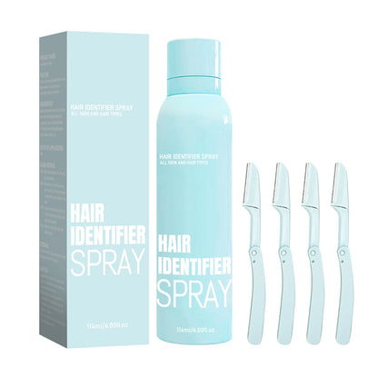 Spray Identificador Pelos 114ml + 4 Lâminas Dermaplaning - Depilação Facial Suave Indolor Profissional