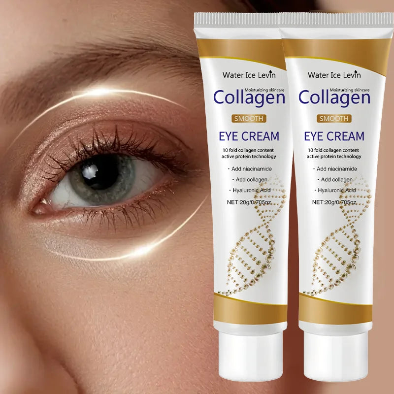 Crema de colágeno para ojos: antiojeras, hinchazón, reafirmante, hidratante y cuidado del contorno de ojos.