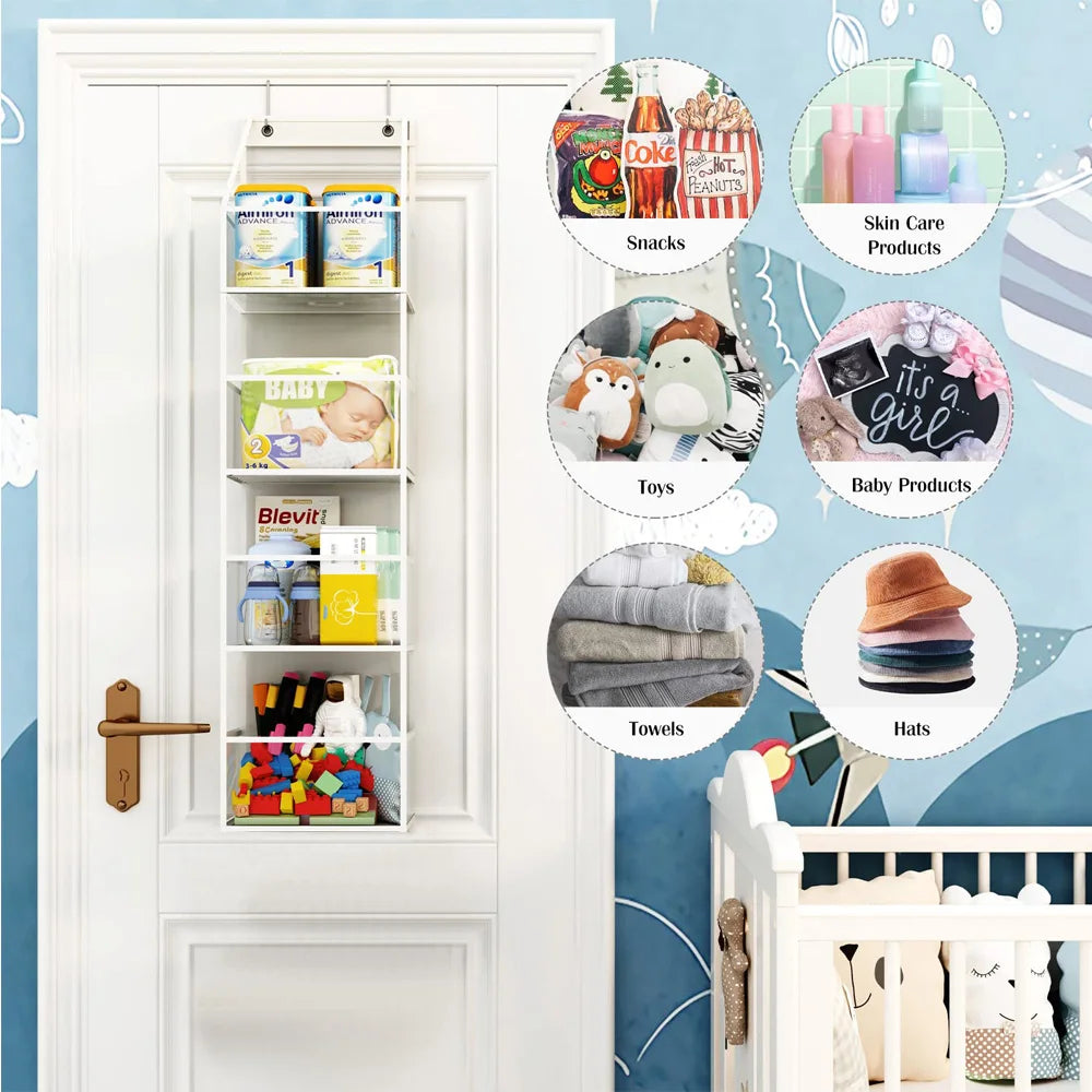 Bolsa de Armazenamento Multifuncional em Tecido – Organizador Suspenso de Múltiplas Camadas para Trás da Porta | Saco Suspenso para Diversos Itens