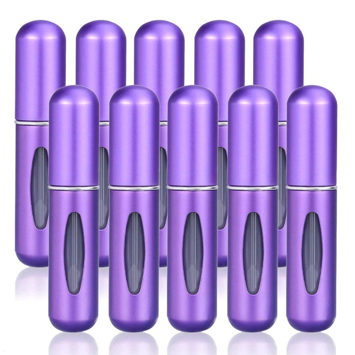 Kit de 10 botellas de perfume rellenables de 5 ml (vacías y rellenables) para viajes, cosméticos y cuadernos.