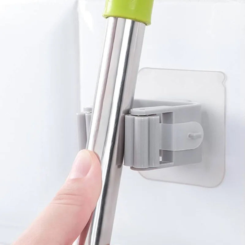 Gancho de Armazenamento para Vassoura e Mopa – Suporte Multiuso de Parede | Organizador Impermeável para Casa de Banho | Suporte para Ferramentas de Limpeza