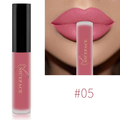 Labial líquido mate, 34 colores, resistente al agua: duradero e hidratante para unos labios perfectos.