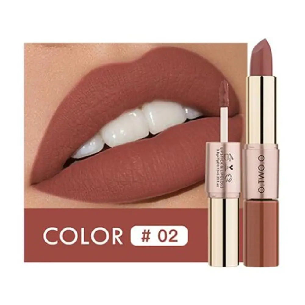 Batom 2 em 1 Matte e Gloss 12 Cores