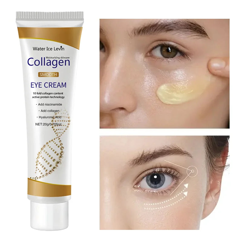 Crema de colágeno para ojos: antiojeras, hinchazón, reafirmante, hidratante y cuidado del contorno de ojos.