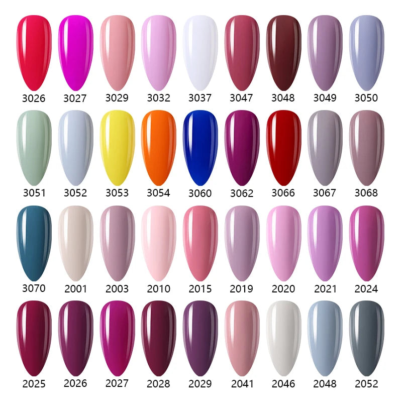 NAILCO Gel Nail Polish 15ml Dark Red Series – UV Glitter Colors Professional Semi-Permanent Manicure