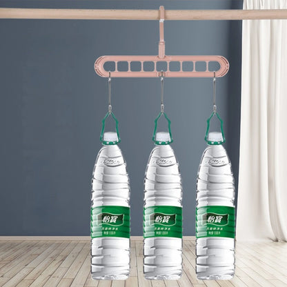 2 ou 4 Peças – Cabide Multifuncional Dobrável e Reutilizável | Suporte com Nove Orifícios para Organização de Roupas | Cabide em Plástico para Uso Doméstico – Vermelho & Verde