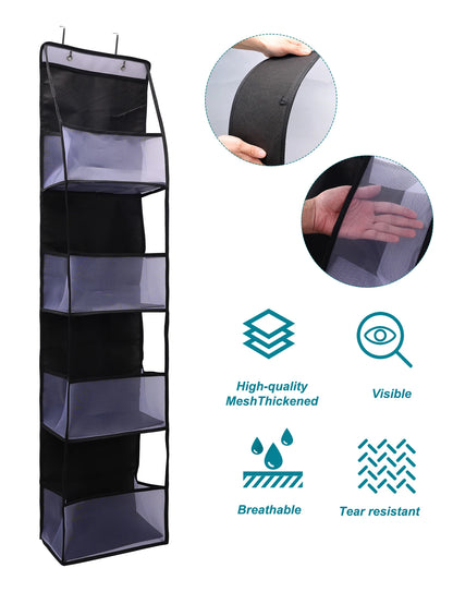 Bolsa de Armazenamento Multifuncional em Tecido – Organizador Suspenso de Múltiplas Camadas para Trás da Porta | Saco Suspenso para Diversos Itens