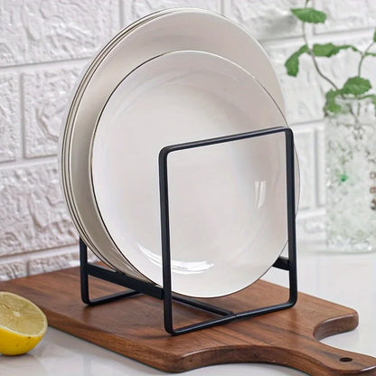 Escorredor Pratos Aço Inox Vertical - Suporte Organizador Cozinha Pratos Tábuas Tampas Metal