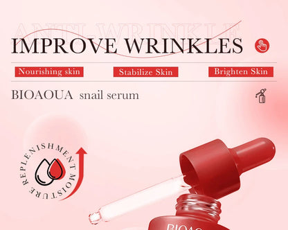 Conjunto BIOAQUA Caracol Anti-Idade - Sérum Facial Creme Olhos Hidratante Iluminador