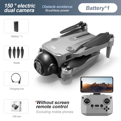 Drone Original D18 RC – 8K Profissional HD com Dupla Câmera, Desvio de Obstáculos 360°, Motor Brushless, Controle por Tela e Tecnologia Óptica Aérea