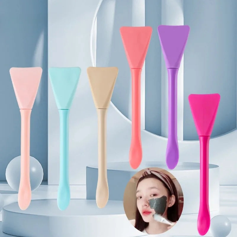 Brocha para mascarillas faciales 2 en 1 con dos puntas: silicona y espátula | Ideal para mascarillas en barra, mascarillas de barro y productos para el cuidado de la piel