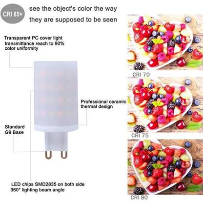 Lâmpadas LED Inteligentes Premium Tuya WiFi G9 6W Kit 2 Smart Home Regulável Controlo Voz Alexa
