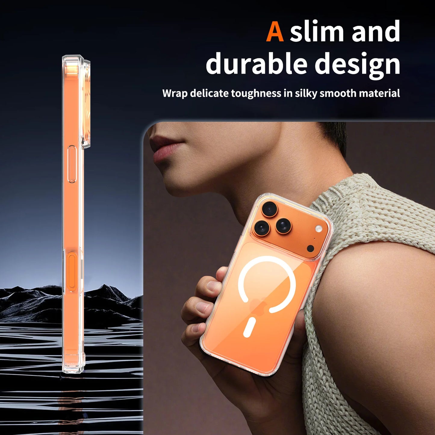 Clear iPhone case with MagSafe