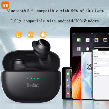 Xiaomi Redmi Bluetooth 5.2 Waterproof - Sports In-Ear Headphones with Mini Case