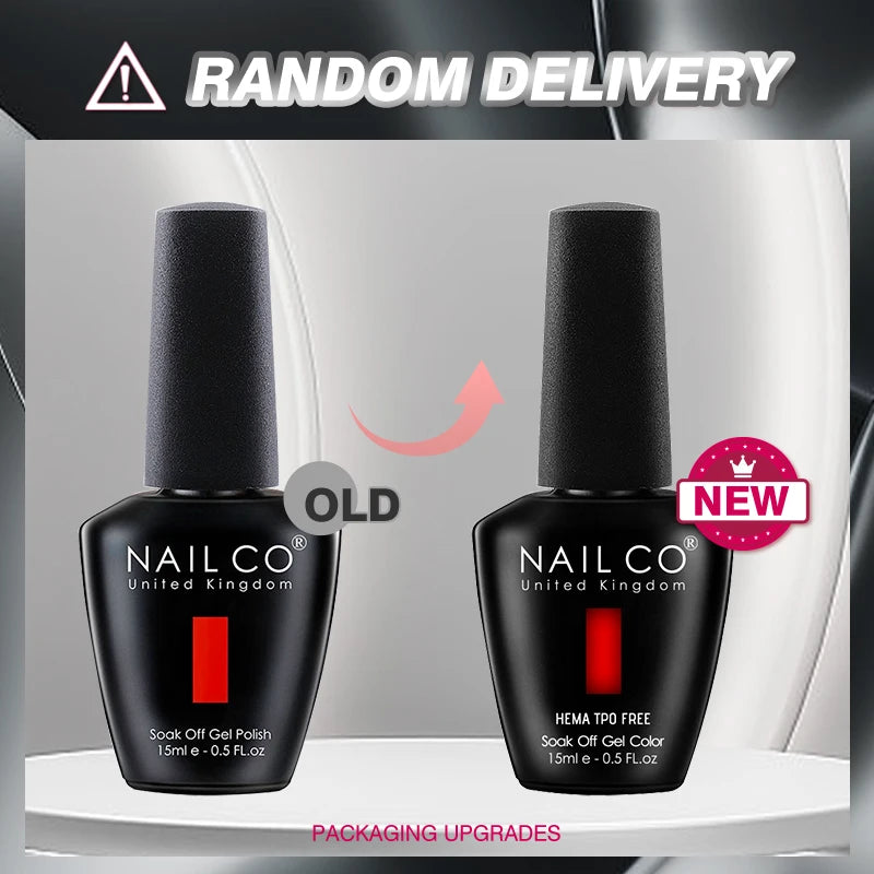 NAILCO Gel Nail Polish 15ml UV/LED Hema/TPO Free – Professional Semi-Permanent Base and Top Coat