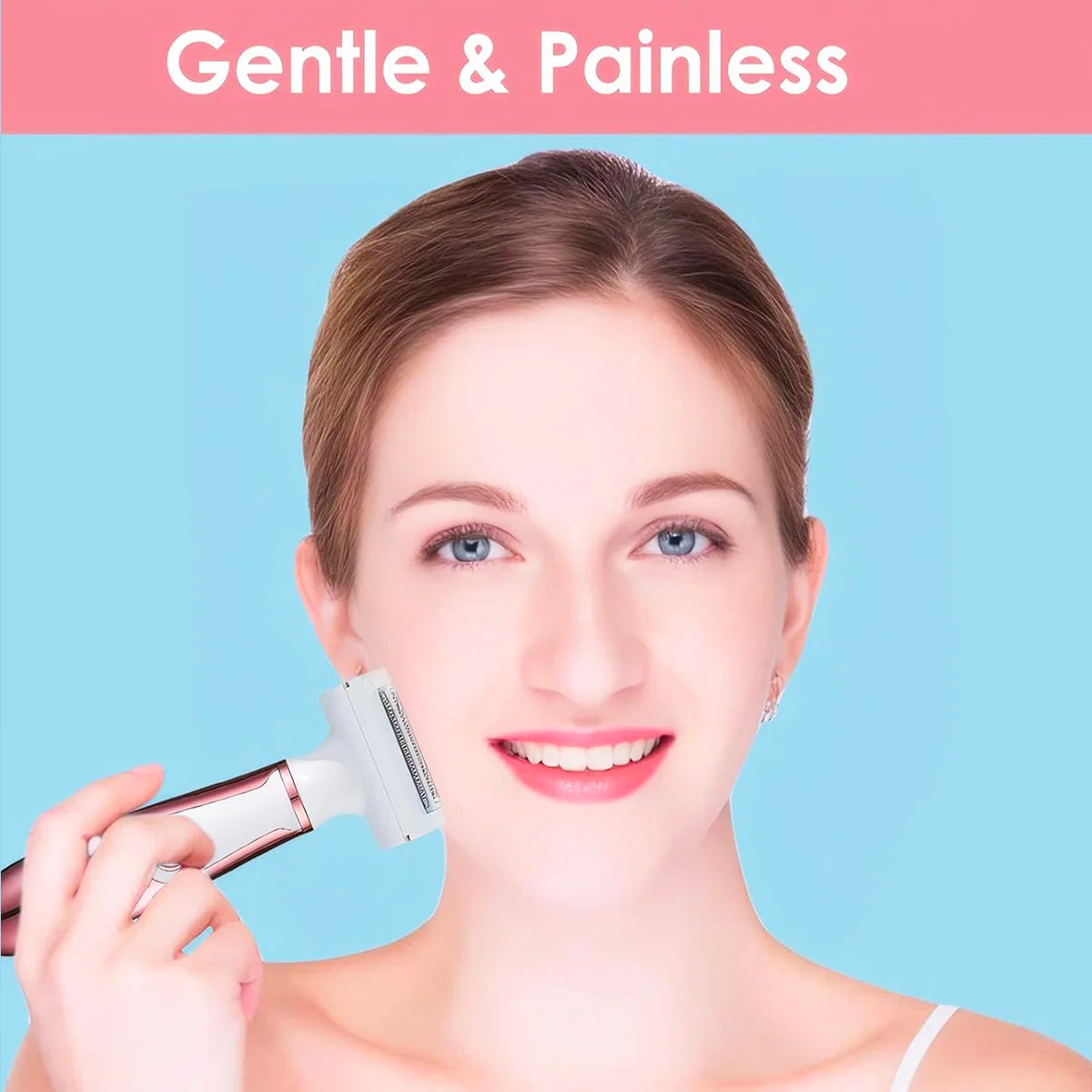 Depilador Elétrico Feminino Recarregável Completo