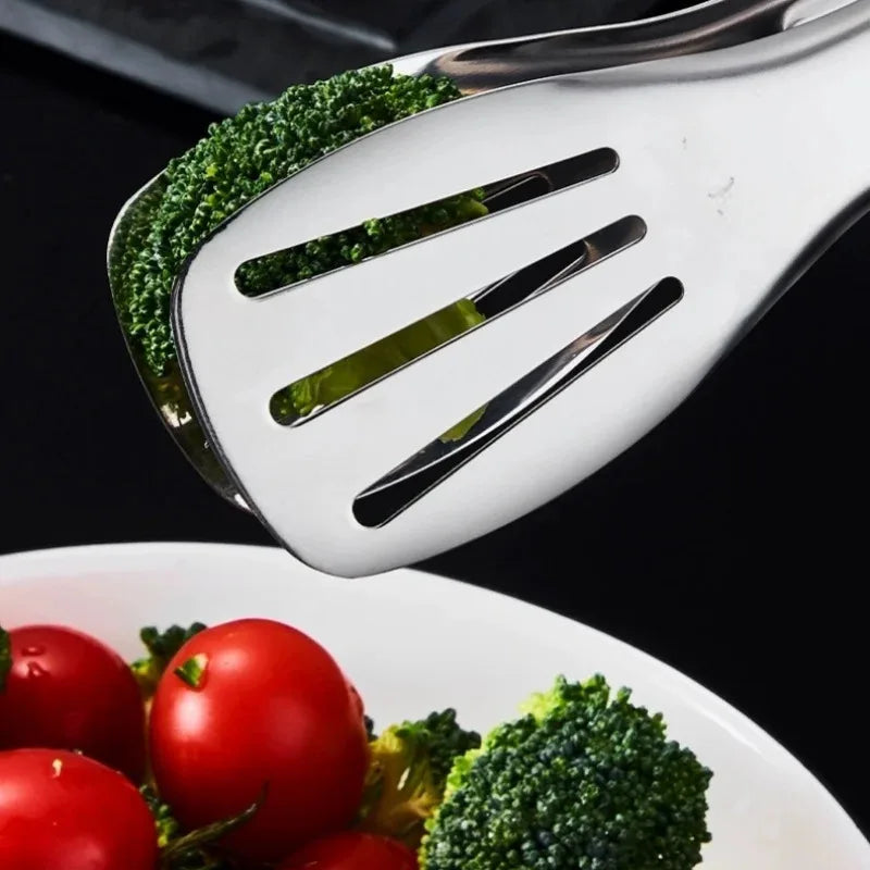 Pinça de Cozinha em Aço Inoxidável | Pinça para Churrasco e Sobremesas | Utensílio Profissional 24cm