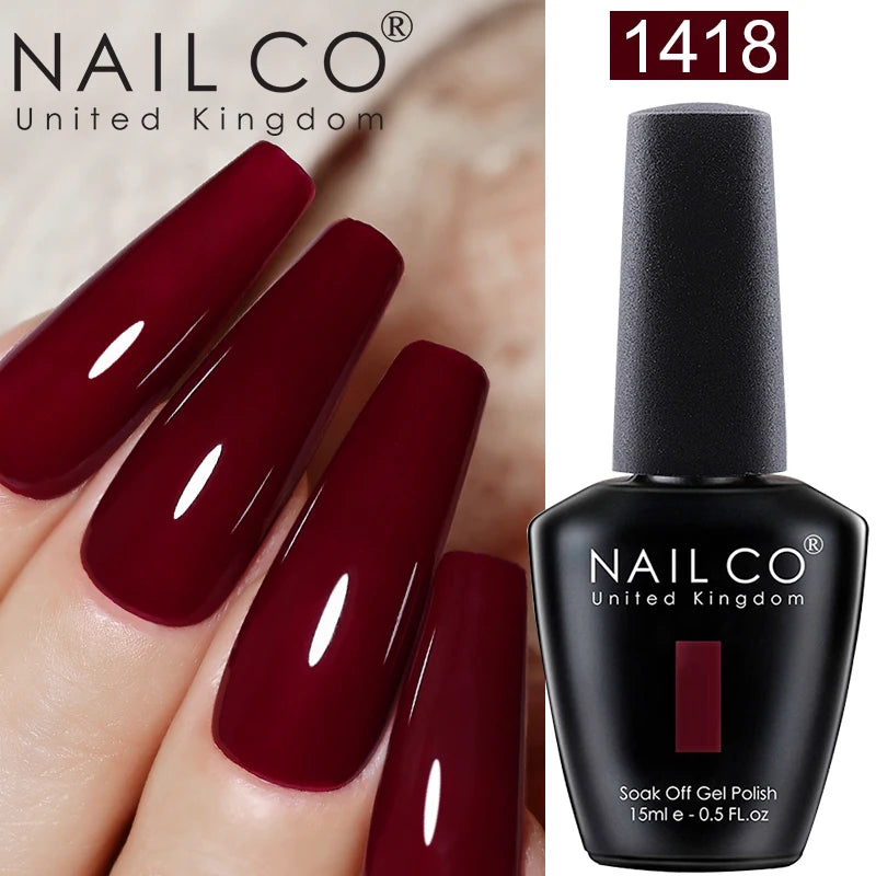 NAILCO Gel Nail Polish 15ml UV/LED Hema/TPO Free – Professional Semi-Permanent Base and Top Coat