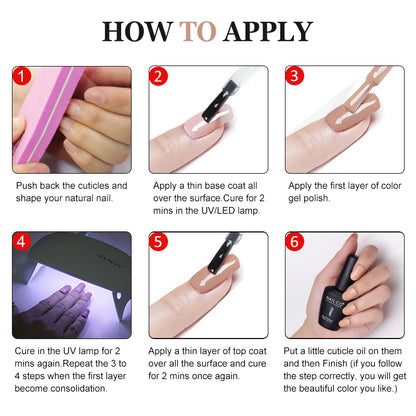 NAILCO Gel Nail Polish 15ml Dark Red Series – UV Glitter Colors Professional Semi-Permanent Manicure