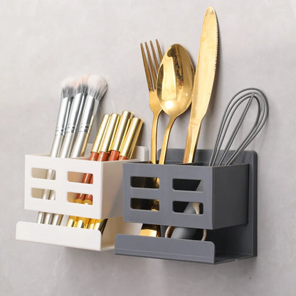 Novo Organizador Multifuncional para Lavatório – Instalação Sem Furos | Suporte de Parede para Escovas de Dentes, Barbeador e Acessórios de Casa de Banho