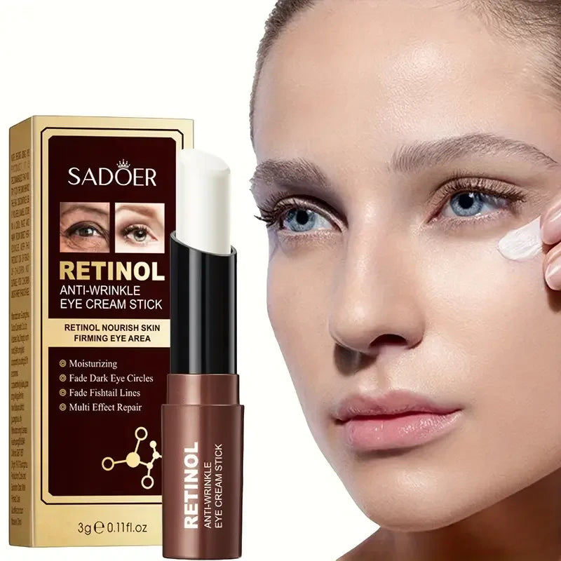 Stick Creme Olhos Retinol Anti-Olheiras - Hidratação Firmeza Iluminador Contorno Olhos Prático