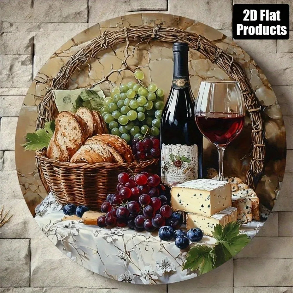 Decoração Metal Tema Vinho – Arte Parede Bar Cozinha Café Casa Presente Enófilo