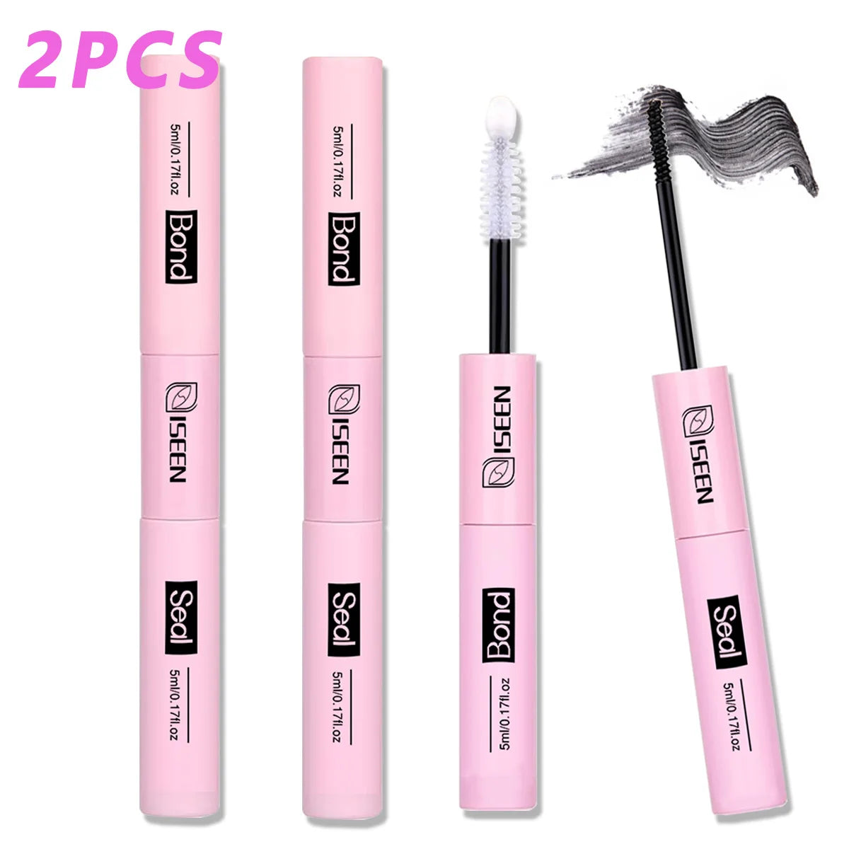 Cola Pestanas Clusters 2-em-1 Bond & Seal 10ml – À Prova d'Água Preta Longa Duração 72H