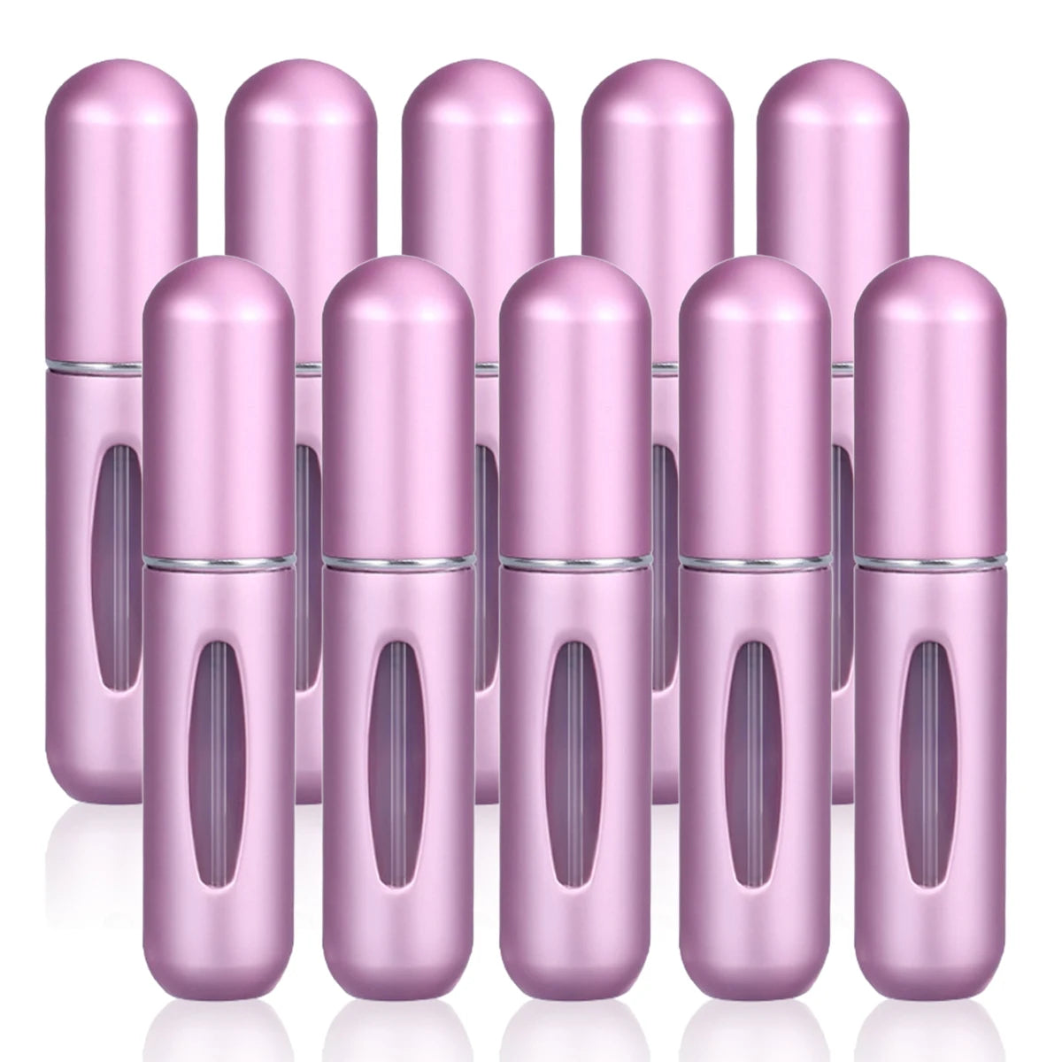 Kit de 10 botellas de perfume rellenables de 5 ml (vacías y rellenables) para viajes, cosméticos y cuadernos.