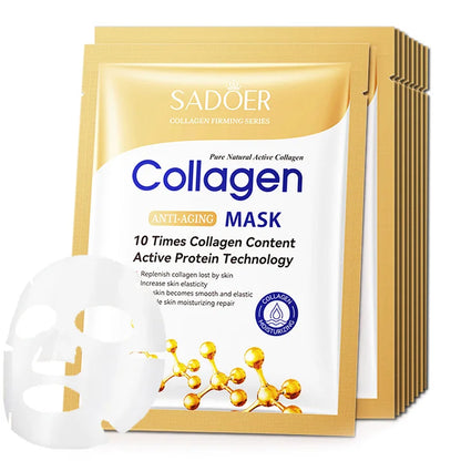 Máscara Facial Colágeno Antirrugas 10un