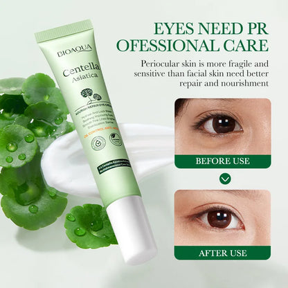 Crema para ojos con centella asiática: hidratante, reafirmante, aclara ojeras, suaviza líneas de expresión y nutre (20 g)