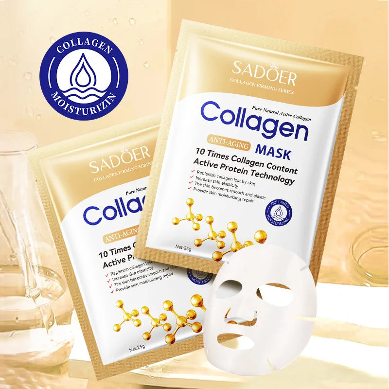 Máscara Facial Colágeno Antirrugas 10un