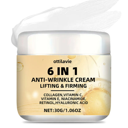 Creme Firmeza Instantânea Ottilavie 6 em 1 – Hidrata, Firma e Suaviza | Não Oleoso | Todos os Tipos de Pele