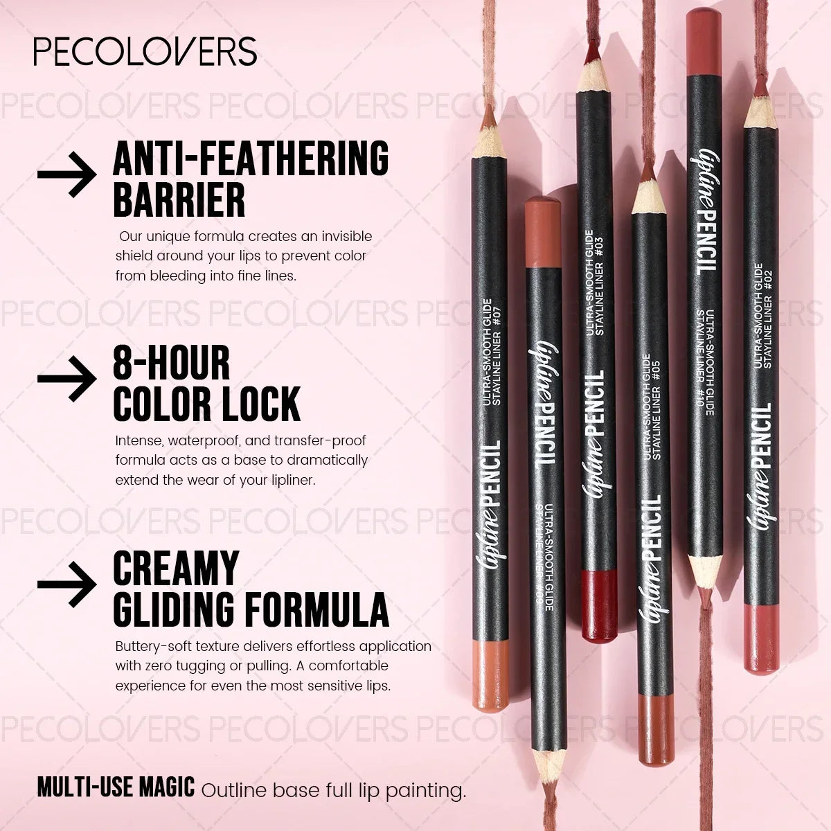 Lápis Labial 2 em 1 Mate – Longa Duração À Prova de Água Tom Pumpkin Spice Cores Ricas Natal