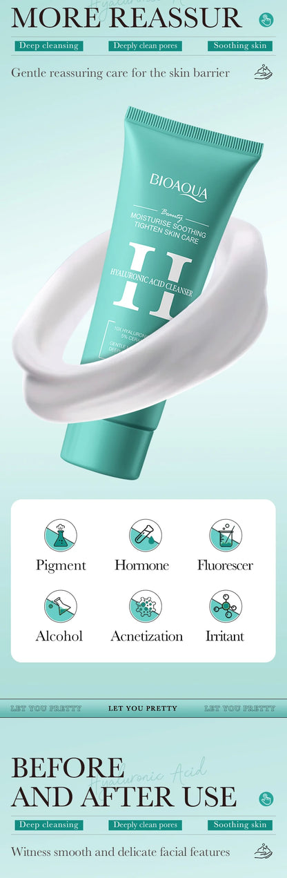 Gel Limpeza Facial BIOAQUA Ácido Hialurônico