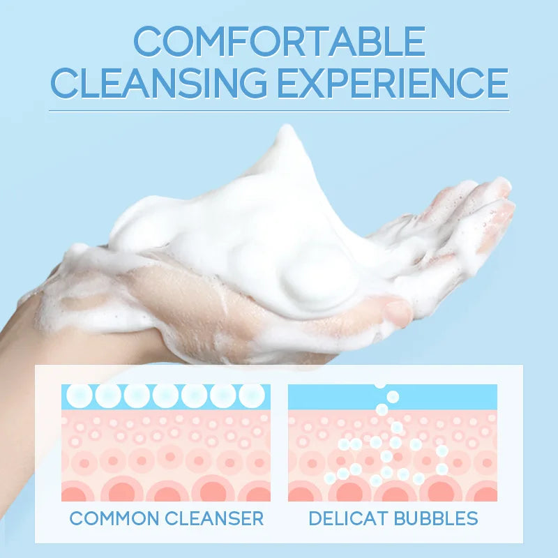 Gel Limpeza LAIKOU Leite 50g – Aminoácidos Espuma Rica Controlo Oleosidade Pele Seca Mista