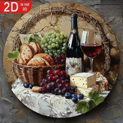 Decoração Metal Tema Vinho – Arte Parede Bar Cozinha Café Casa Presente Enófilo