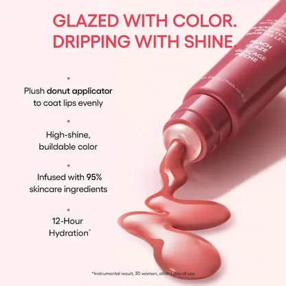Glaze Craze – Sérum labial con polipéptidos y color | Bálsamo hidratante | Brillo labial nutritivo y con color | Brillo original