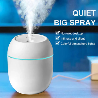 USB Mini Humidifier Essential Oil Diffuser - Notebook with LED for Home and Car